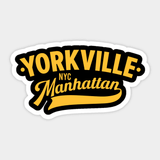 Yorkville Minimalist Logo - Manhattan Chic Apparel - New York City Sticker